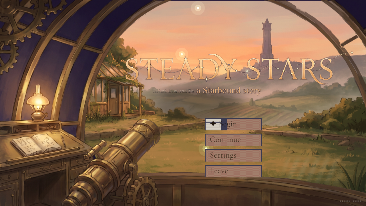 Steady Stars title menu screenshot from the review capture set